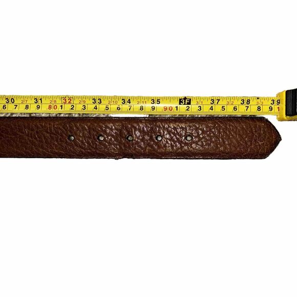 RALPH LAUREN BROWN LEATHER BELT 34" Capsule Normcore Minimalist Classic Corpcor - Picture 4 of 7